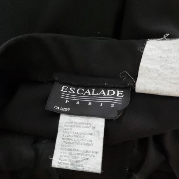 Vintage suede front high rise stretch black pants size Medium - Picture 8 of 9